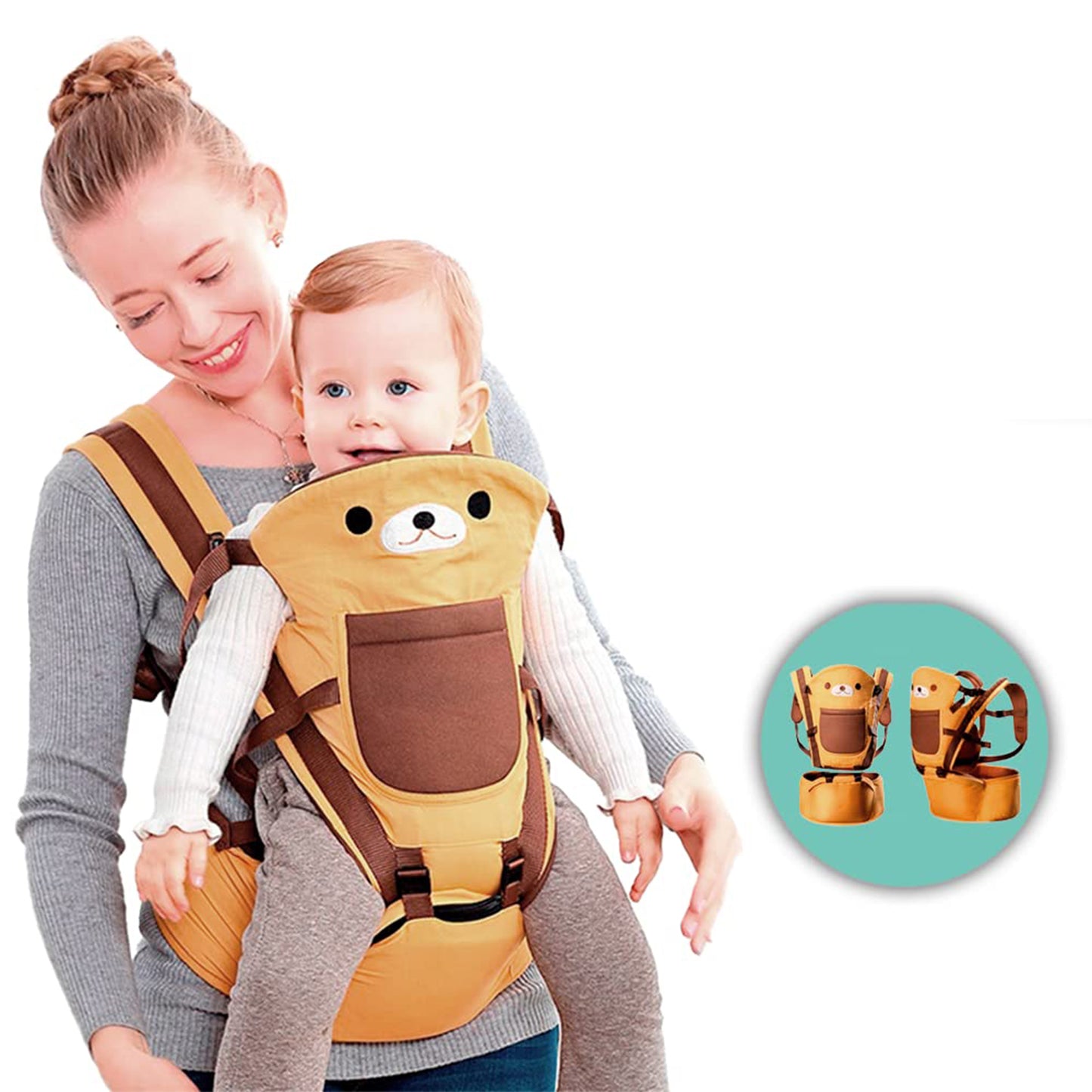 Versatile 10-in-1 Baby Carrier with Hip Seat