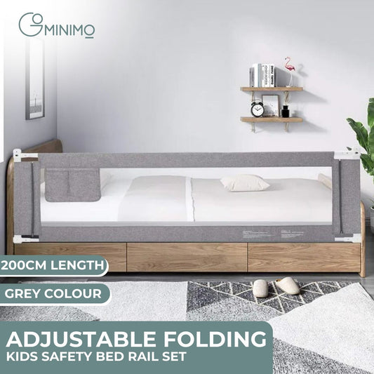 Adjustable Kids Safety Bed Rail, Grey