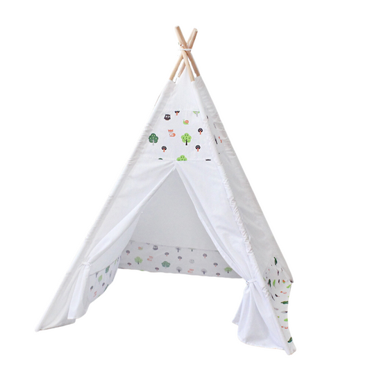 Children's White Teepee Play Tent