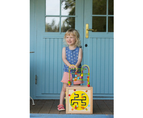 Colourful Wooden Activity Cube for Early Learning