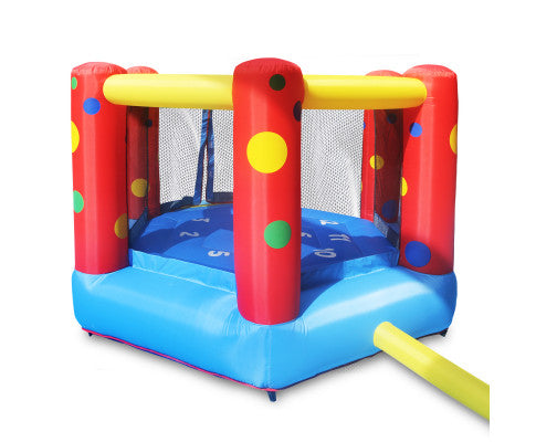 AirZone 6 Inflatable Bouncer with Safety Net and Basketball Hoop