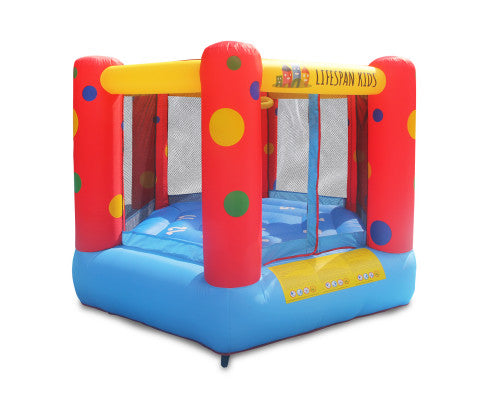 AirZone 6 Inflatable Bouncer with Safety Net and Basketball Hoop