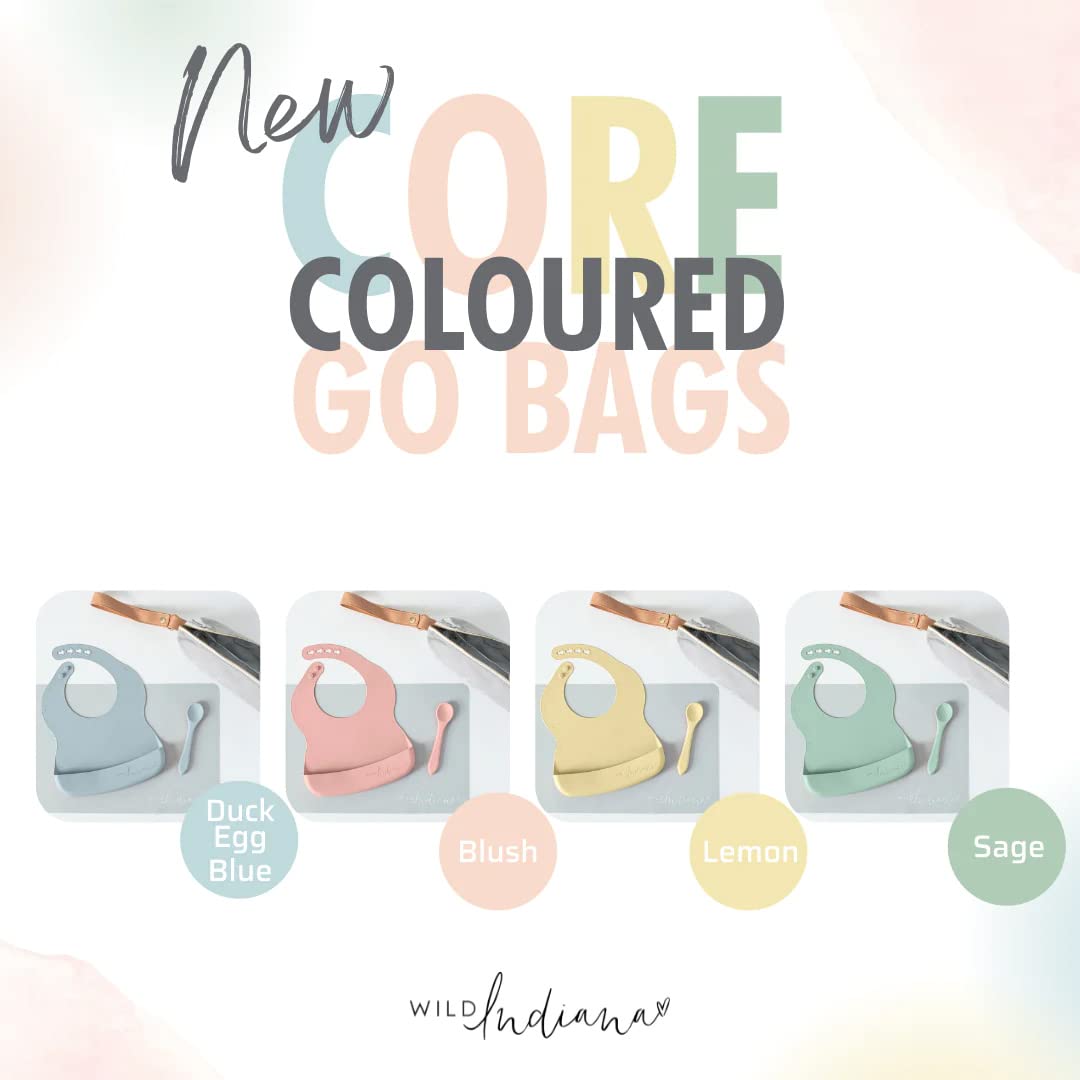 Portable Silicone Baby Bib Set - Blush