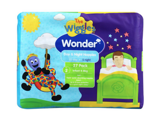 Day & Night Nappies - Infant Size (4-8 kg), Pack of 27
