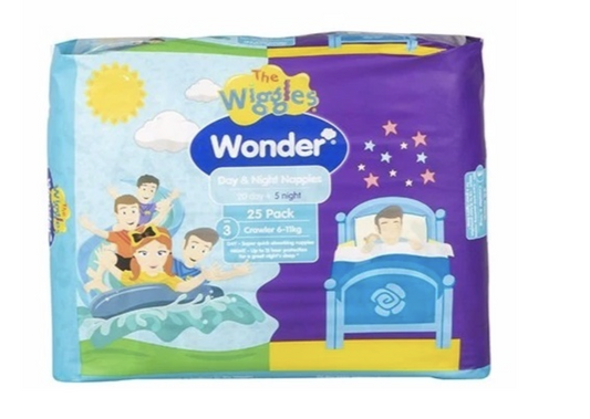 Day & Night Nappies - Crawler Size (6-11 kg), Pack of 25