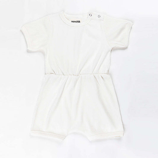 Ribbed Cotton Romper (Daisy, 3-6 Months)