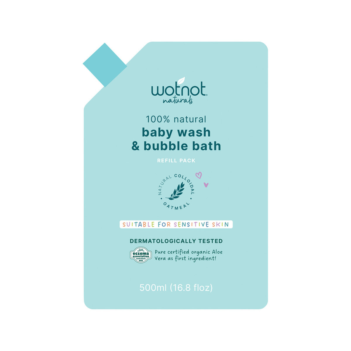 Wotnot Naturals 100% Natural Baby Wash & Bubble Bath Refill 500ml