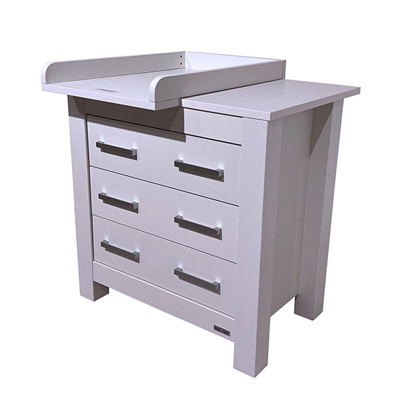 White Three-Drawer Dresser