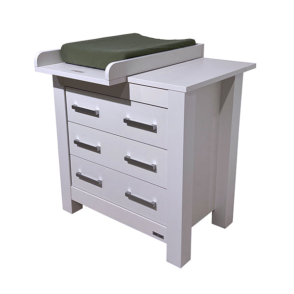 White Three-Drawer Dresser