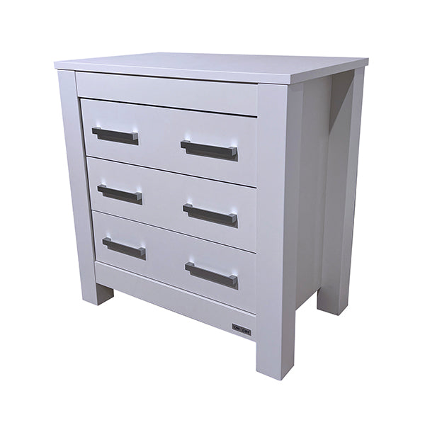 White Three-Drawer Dresser