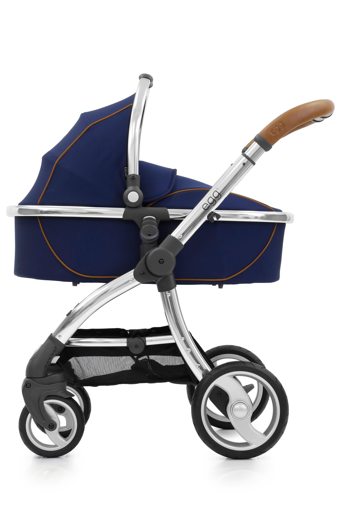 Luxury Carry Cot – Navy & Mirror