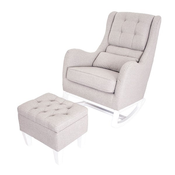 Tranquil Rocking Chair & Ottoman – Grey