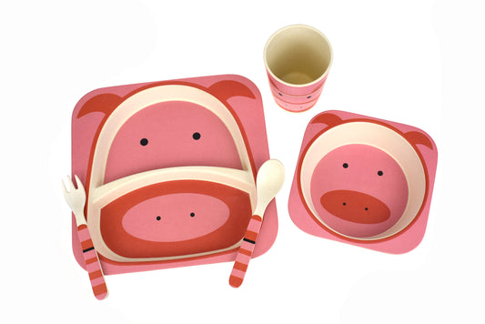 Bamboozoo Dinnerware Pig 5pcs