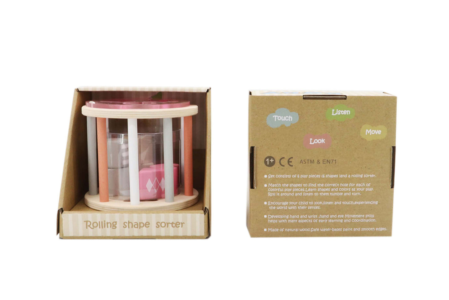 Calm & Breezy Rolling Shape Sorter Pink