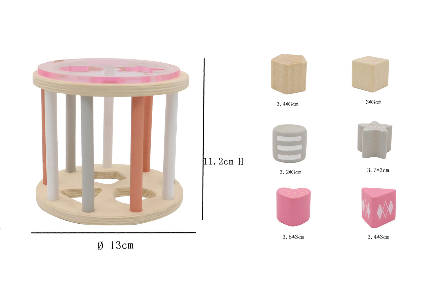 Calm & Breezy Rolling Shape Sorter Pink