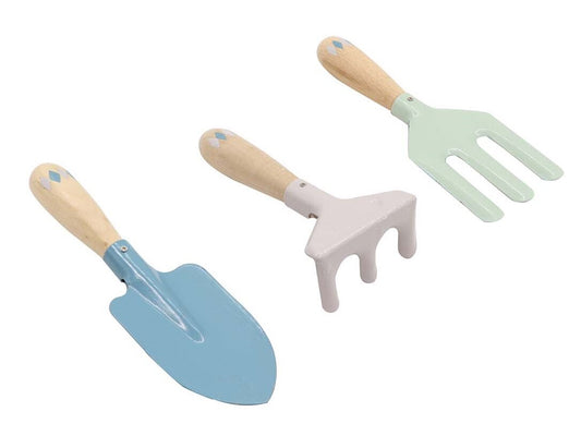 Calm & Breezy Kids Garden Tool 3pcs Set Blue