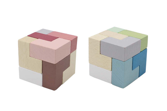 Calm & Breezy Soma Cube Wooden Brain Teaser Puzzle