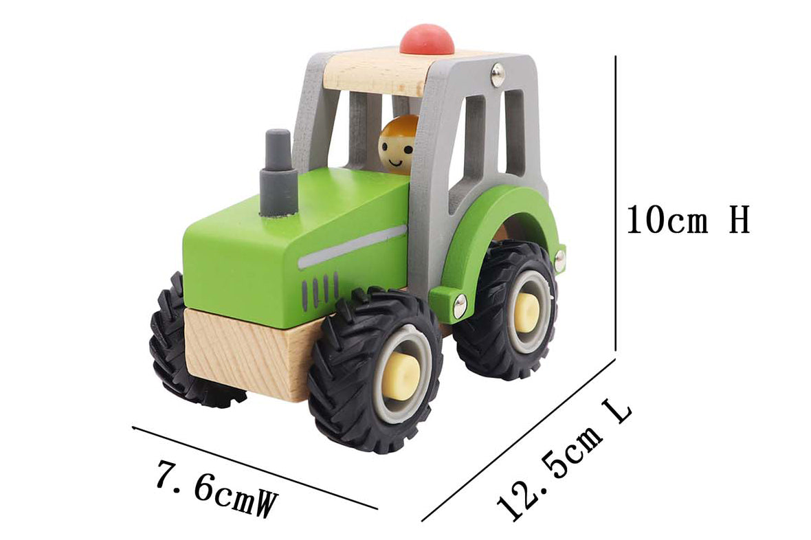 Calm & Breezy Tractor With Rubber Wheels Green