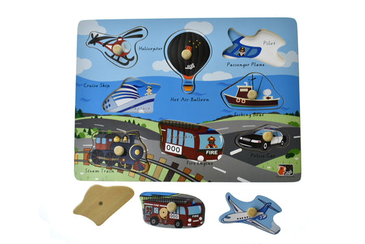 2 In 1 Transport Peg Puzzle