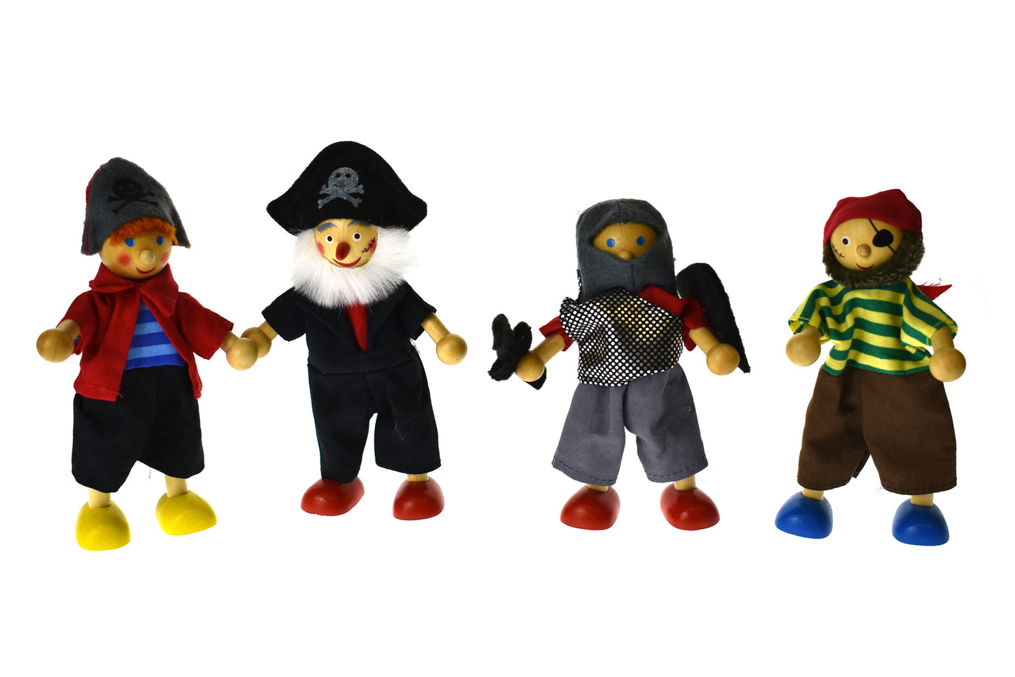 Price For 4 Assorted Pirate Flexi Doll