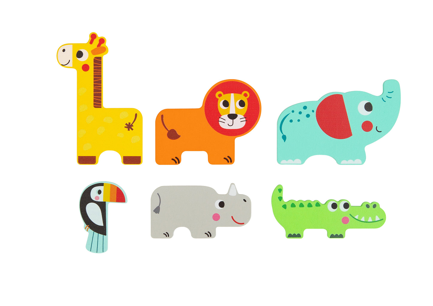 Multi-layered Jungle Animal Puzzle