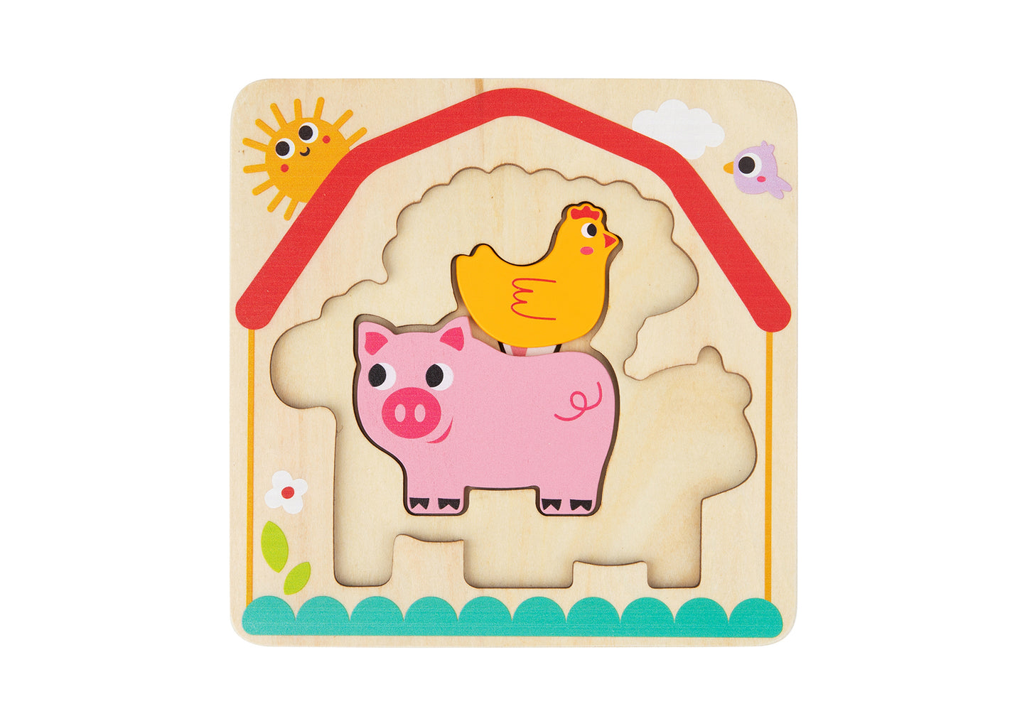 Multi-layered Farm Animal Puzzle