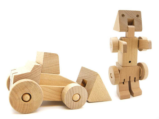 Wooden Transformer Large - Bulldozer