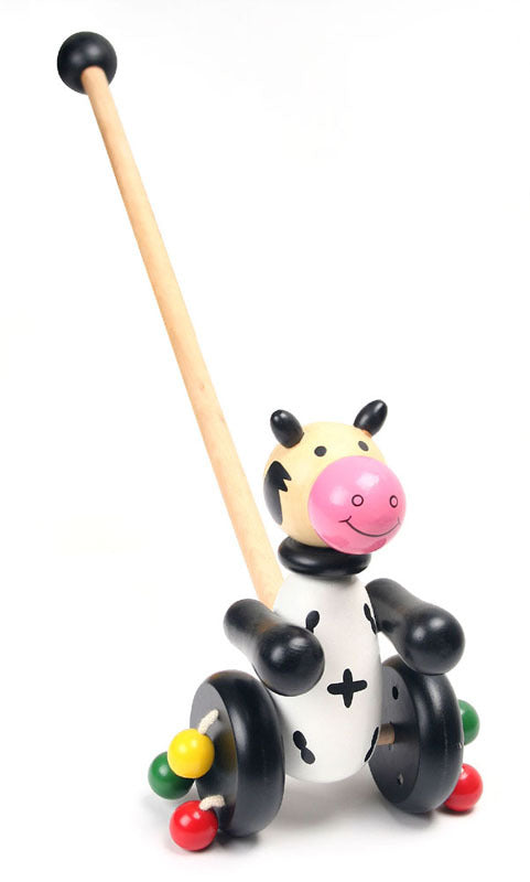 Push Along Wooden Cow