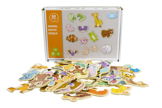 Animal Matching 2 Piece Puzzle 66pcs